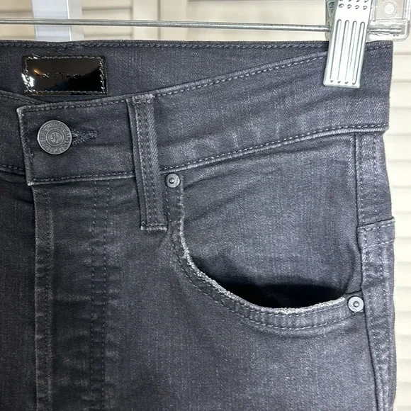 Mother Tippy Top Frisky Flood Not Guilty Black Denim Straight Jeans Size 25 - Picture 7 of 14